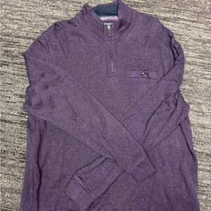 Ted Baker Men's Plum Zip-Up Sweater